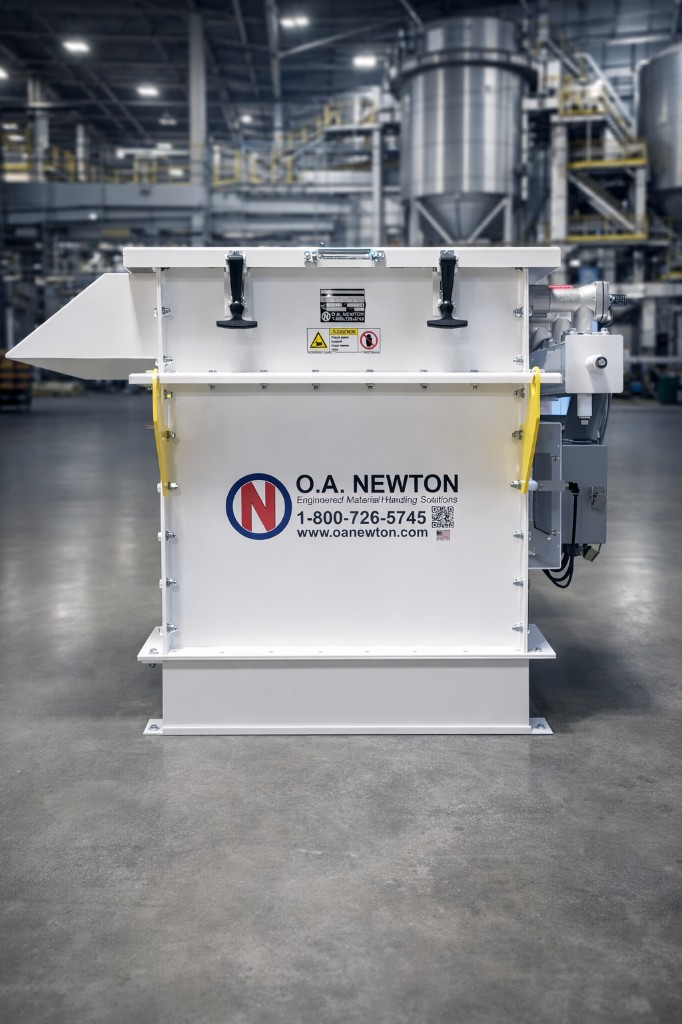 O.A. Newton industrial bin vent filter unit in a factory setting