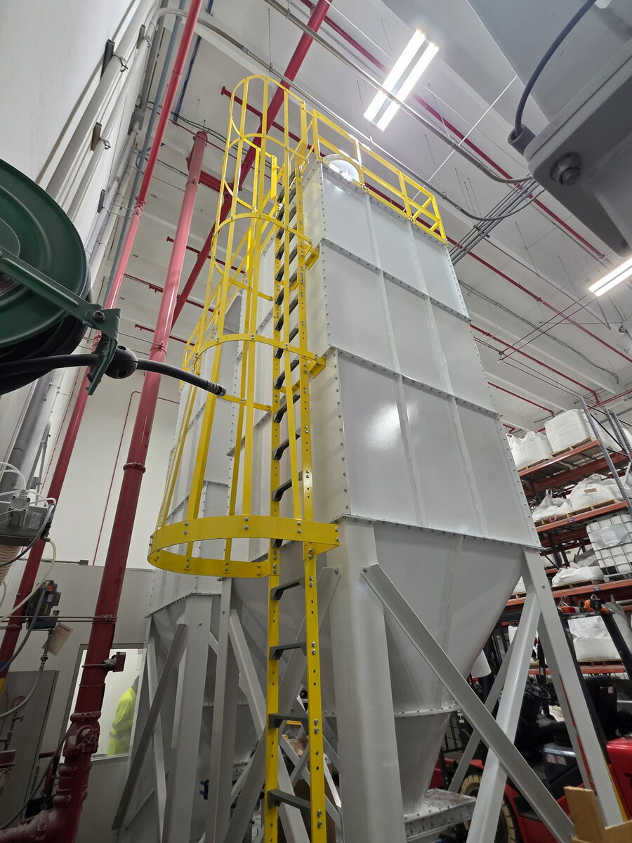 Bulk unloading and storage system