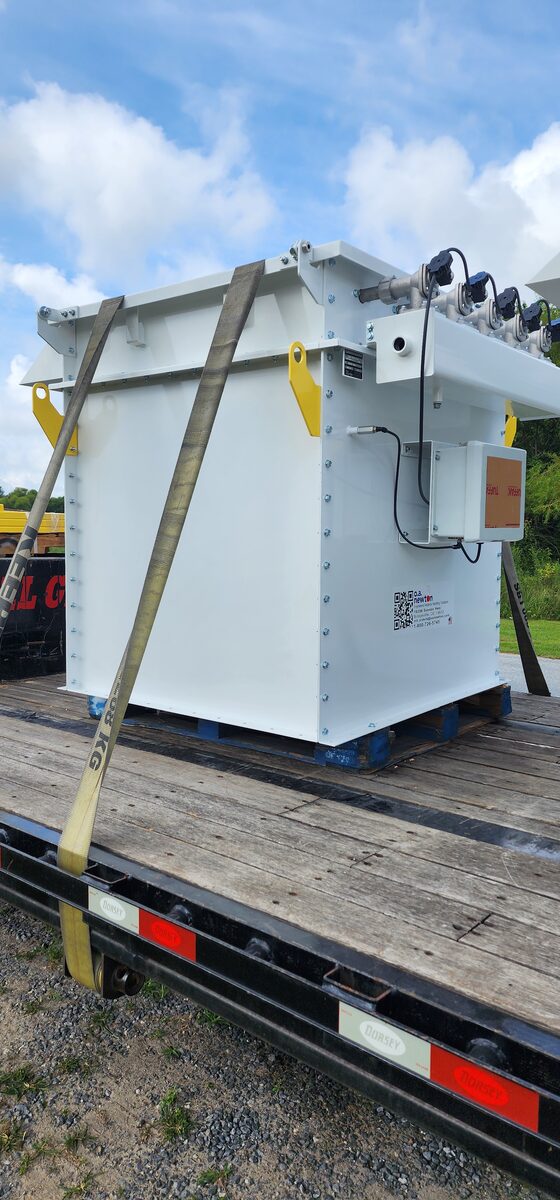 Bulk unloading and storage system